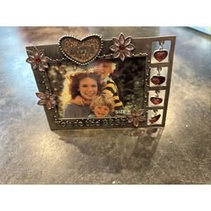 Mom you’re the best 4” x 6” picture frame flowers hearts pewter